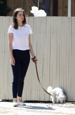 ANA DE ARMAS Out with Her Dog in Venice Beach 04/25/2020