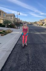 ANGELIQUE FRENCHY MORGAN Rides Her Scooter Out in Las Vegas 03/31/2020