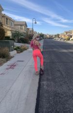 ANGELIQUE FRENCHY MORGAN Rides Her Scooter Out in Las Vegas 03/31/2020