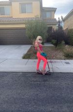 ANGELIQUE FRENCHY MORGAN Rides Her Scooter Out in Las Vegas 03/31/2020