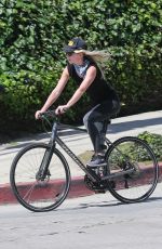ANNABELLE WALLIS Riding a Bike Out in Los Angeles 04/16/2020
