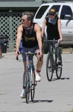 ANNABELLE WALLIS Riding a Bike Out in Los Angeles 04/16/2020