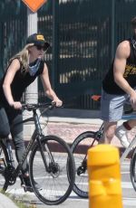 ANNABELLE WALLIS Riding a Bike Out in Los Angeles 04/16/2020