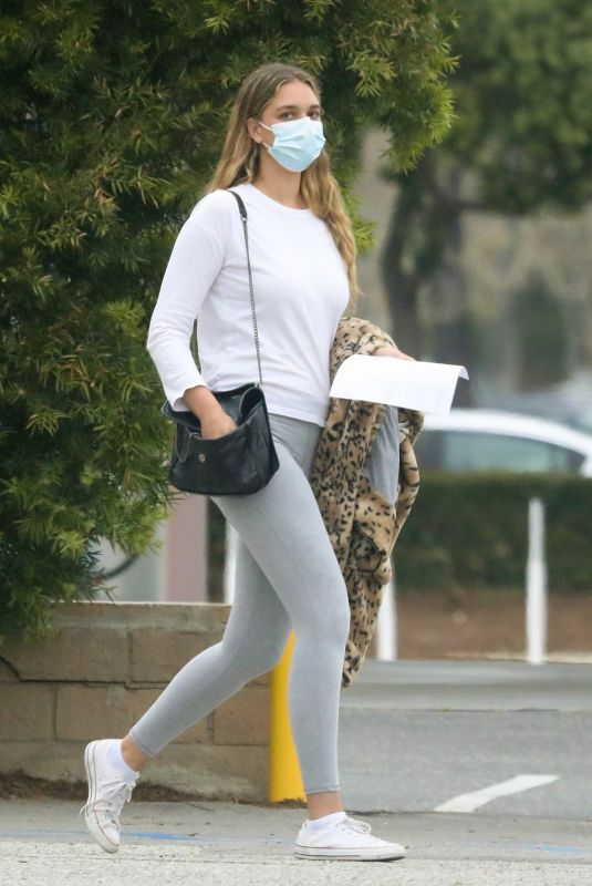 APRIL LOVE GEARY Wearing Mask Leaves Urgent Care in Malibu 04/16/2020