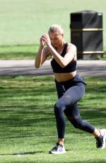 ARABELLA CHI Workout at a Park in London 04/15/2020