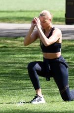ARABELLA CHI Workout at a Park in London 04/15/2020