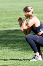ARABELLA CHI Workout at a Park in London 04/15/2020