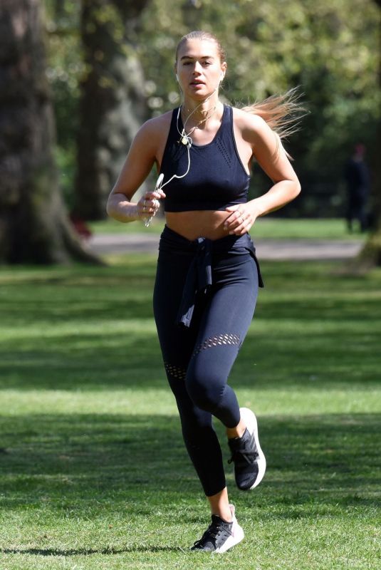 ARABELLA CHI Workout at a Park in London 04/15/2020