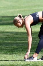 ARABELLA CHI Workout at a Park in London 04/15/2020