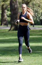 ARABELLA CHI Workout at a Park in London 04/15/2020