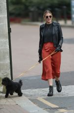 ASHLEY JAMES Out with Her Dog in London 04/01/2020