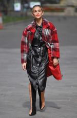 ASHLEY ROBERTS Arrives at Global Radio in London 04/17/2020