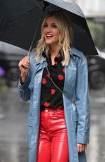 ASHLEY ROBERTS on a Rainy Day Out in London 04/28/2020