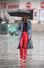 ASHLEY ROBERTS on a Rainy Day Out in London 04/28/2020
