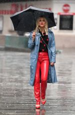 ASHLEY ROBERTS on a Rainy Day Out in London 04/28/2020