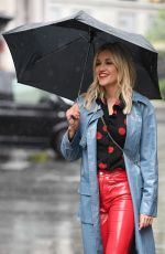 ASHLEY ROBERTS on a Rainy Day Out in London 04/28/2020