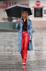 ASHLEY ROBERTS on a Rainy Day Out in London 04/28/2020
