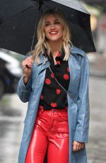 ASHLEY ROBERTS on a Rainy Day Out in London 04/28/2020