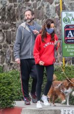 AUBREY PLAZA and Jeff Baena Wearing Masks Out with Their Dogs in Los Feliz 04/18/2020