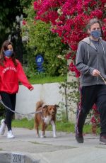 AUBREY PLAZA and Jeff Baena Wearing Masks Out with Their Dogs in Los Feliz 04/18/2020