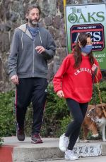 AUBREY PLAZA and Jeff Baena Wearing Masks Out with Their Dogs in Los Feliz 04/18/2020