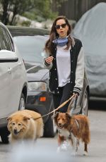 AUBREY PLAZA Out with Her Dogs in Los Angeles 04/19/2020