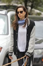 AUBREY PLAZA Out with Her Dogs in Los Angeles 04/19/2020