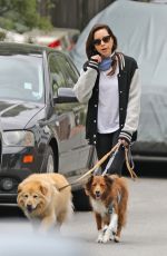 AUBREY PLAZA Out with Her Dogs in Los Angeles 04/19/2020