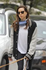 AUBREY PLAZA Out with Her Dogs in Los Angeles 04/19/2020