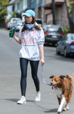 AUBREY PLAZA Out with Her Dogs in Los Angeles 04/25/2020