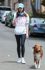 AUBREY PLAZA Out with Her Dogs in Los Angeles 04/25/2020