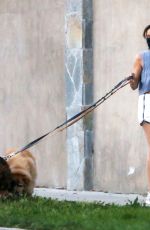 AUBREY PLAZA Out with Her Dogs in Los Angeles 04/27/2020