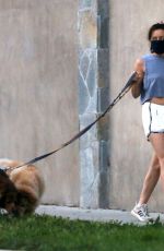 AUBREY PLAZA Out with Her Dogs in Los Angeles 04/27/2020