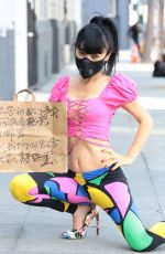 BAI LING Wearing Black Mask Out in Los Angeles 04/19/2020