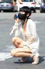BAI LING Wearing Black Mask Out in Los Angeles 04/21/2020
