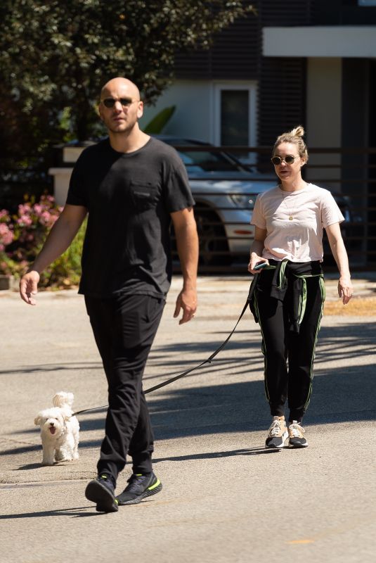 BECCA TOBIN and Zach Martin Out with Their Dogs in Los Angeles 04/11/2020