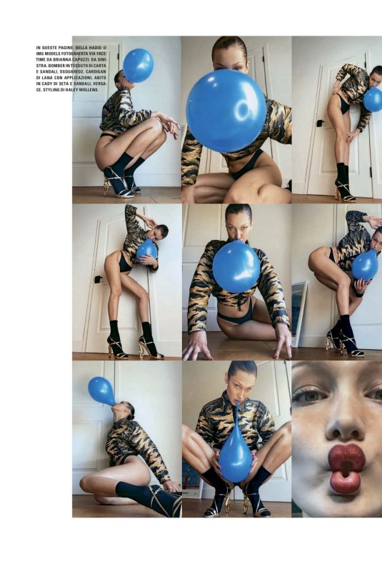 BELLA HADID in Vogue Magazine, Italy April 2020