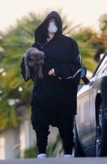 BILLIE EILISH Out with Her Dog in Los Angeles 04/22/2020