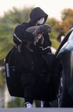 BILLIE EILISH Out with Her Dog in Los Angeles 04/22/2020