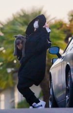 BILLIE EILISH Out with Her Dog in Los Angeles 04/22/2020