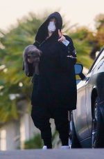 BILLIE EILISH Out with Her Dog in Los Angeles 04/22/2020