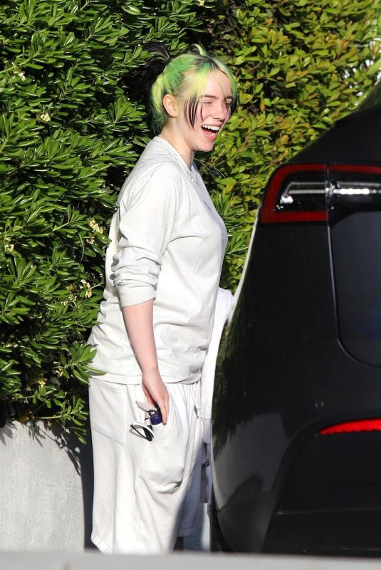 BILLIE EILISH Outside Her Home in Los Angeles 04/20/2020