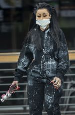 BLAC CHYNA Wearing Mask Out in Calabasas 04/13/2020