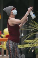 BRANDI GLANVILLE Wearing MAsk Out Shopping in Los Angeles 04/13/2020