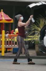BRANDI GLANVILLE Wearing MAsk Out Shopping in Los Angeles 04/13/2020
