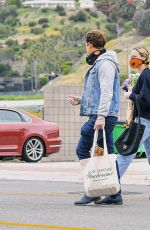 BRIE LARSON and Elijah Allan-Blitz Wearing Masks Out Shopping in Malibu 04/12/2020