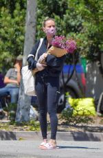 BRIE LARSON Wearing Mask at Farmers Market in Malibu 04/19/2020