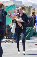 BRIE LARSON Wearing Mask at Farmers Market in Malibu 04/19/2020