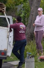 BRIGITTE NIELSEM Putside Her New House in Encino 04/22/2020