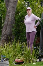 BRIGITTE NIELSEM Putside Her New House in Encino 04/22/2020